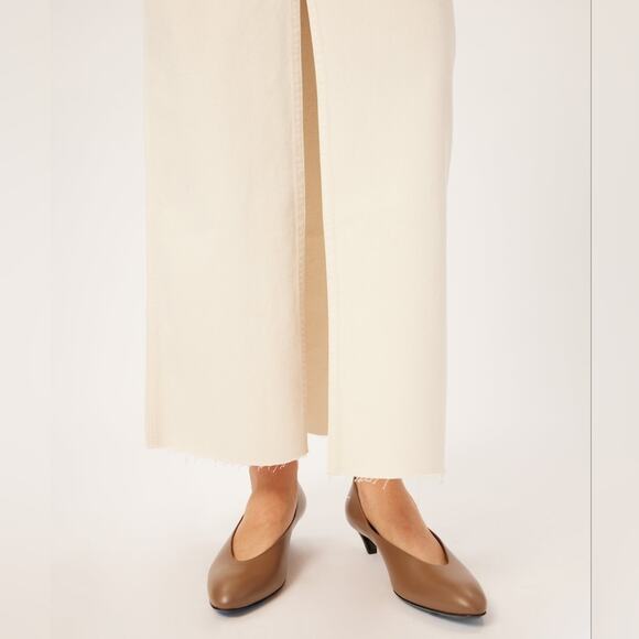 Rtr DL1961 Asra Low Rise Denim Maxi Skirt sz30 (10) High Front Slit Hem Solid - Picture 3 of 15